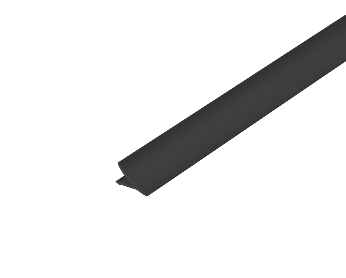 TCAE 160-SW 250 CM Black T-COVE Inside Corner Trim Profiles for Hygienic Transitions