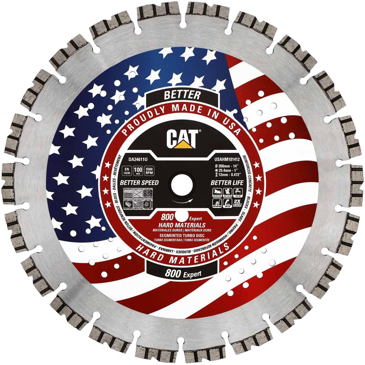Caterpillar 800 Expert Diamond Blade for Tough Materials - Free Shipping