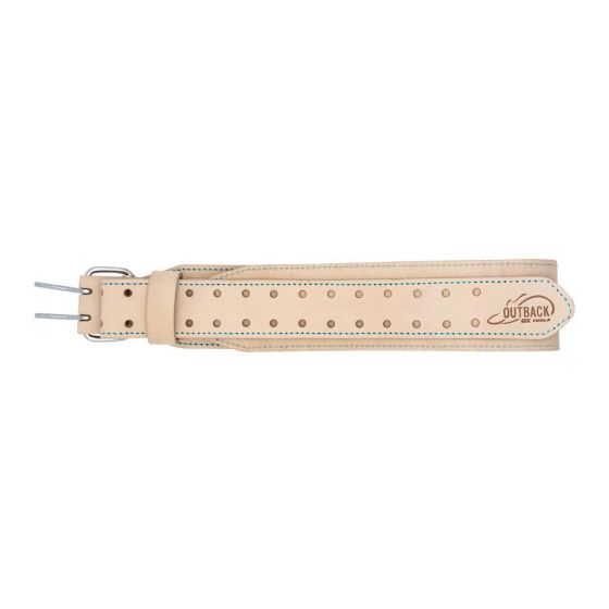 Large-Sized 35 to 46 OX Professional 3-Inch White Leather Work Tool Belt