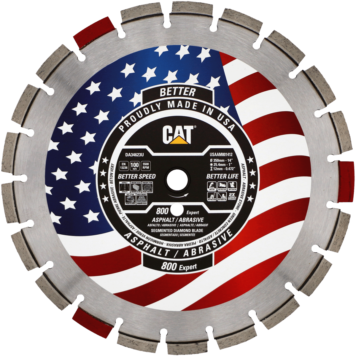 Caterpillar 800 Expert Diamond Blades for Abrasive Materials - Free Shipping