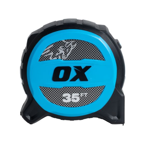 OX Pro 35-Foot Heavy-Duty Tuff Blade Measuring Tape with Magnetic Dual Hook and 1 1/4-Inch Wide Blade for Professional Use
