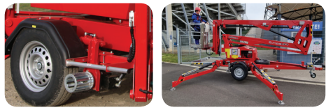 TM4525A Trailer - Mounted Rotating Boom/Bucket Lift for Advanced Height Access