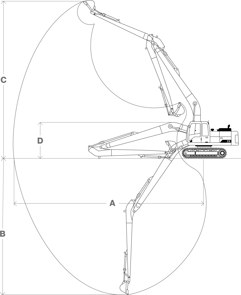 Heavy - Duty 11 - 14 Tons CAT312E with 40 - FT Reach