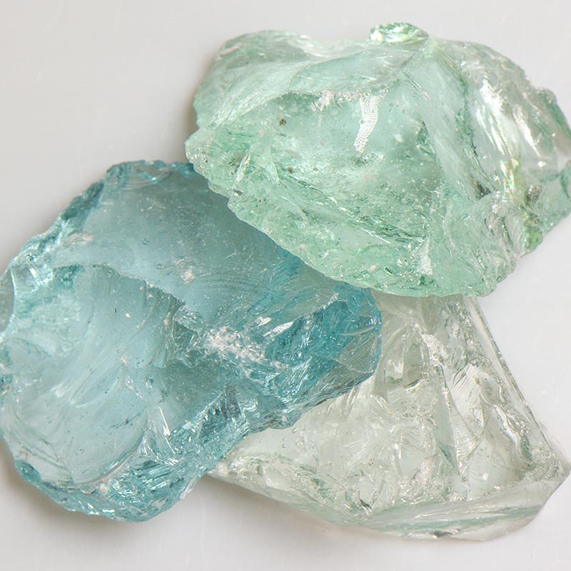 USA-Made 100% Recycled Caribbean Mix Landscape Glass for Diverse Decor