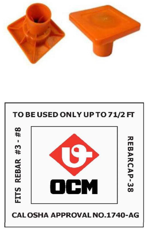 100-Piece Set of High-Visibility OSHA Rebar Caps