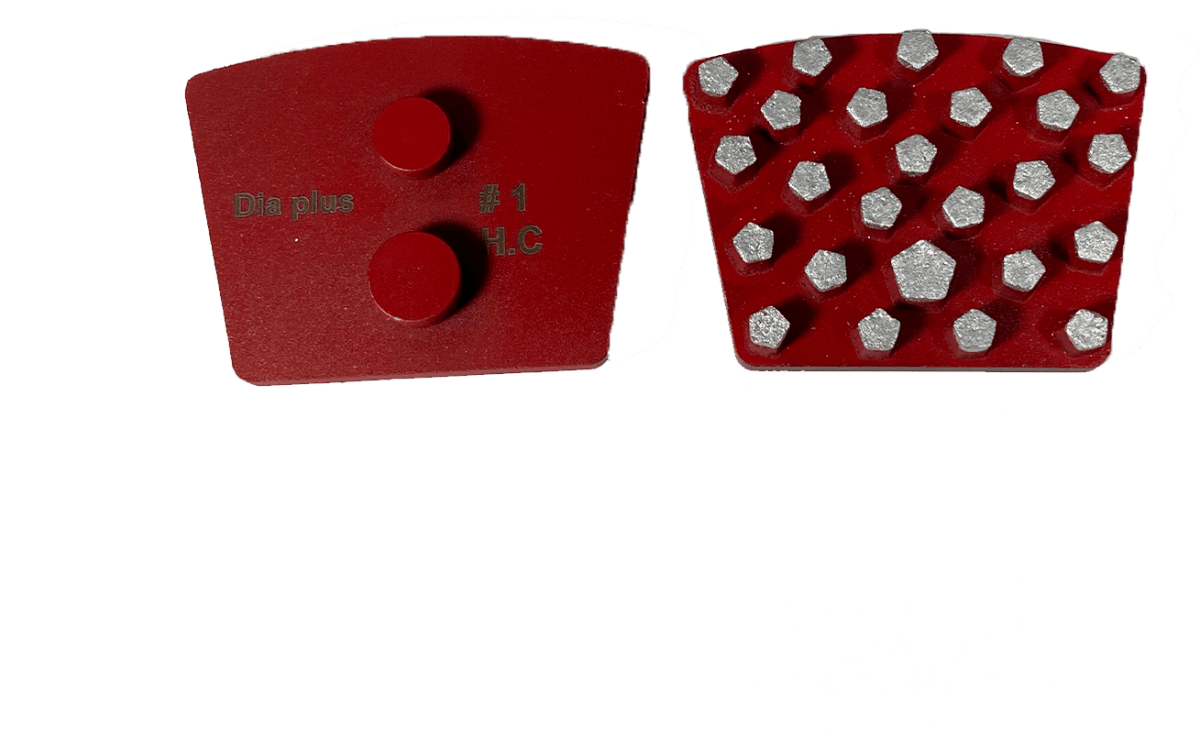 Dia Plus Multi - Layered Vacuum - Brazed Trapezoid Grinding Segments for Concrete