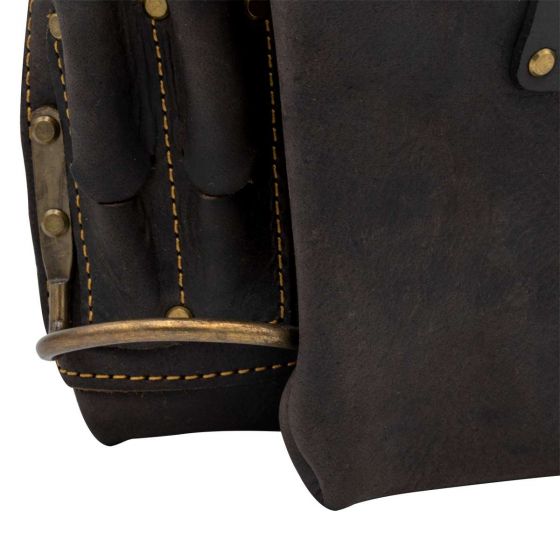 Left-Handed Hammer Holder OX Pro Oil-Tanned Leather Fastener Pouch for Pros