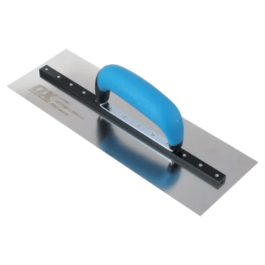 Ox Pro High - Quality Stainless Steel Square Finish Trowel with Ox Grip