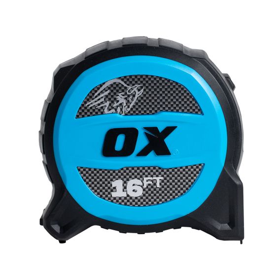 OX Pro 16-Foot Industrial-Grade Tuff Blade Measuring Tape with Magnetic Dual Hook and 1 1/4-Inch Wide Blade
