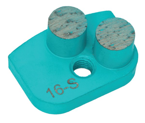 Soft Bond 16/18 Grit Grinding Button - 14 X 12Mm, 9 Segments