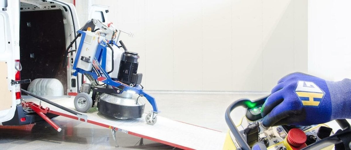 Large-Scale Remote-Controlled EXP 750 RX/AT Concrete Grinder and Polisher