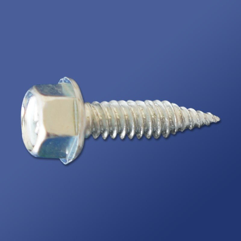 Zinc-Coated DAGGER-ZIP Ultra Sharp Point Screws with Unslotted Hex Washer Head for Light Metal Applications