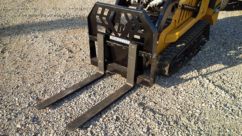 Blue Diamond Mini Pallet Forks for Mini Skid Steer and Mini Track Loaders