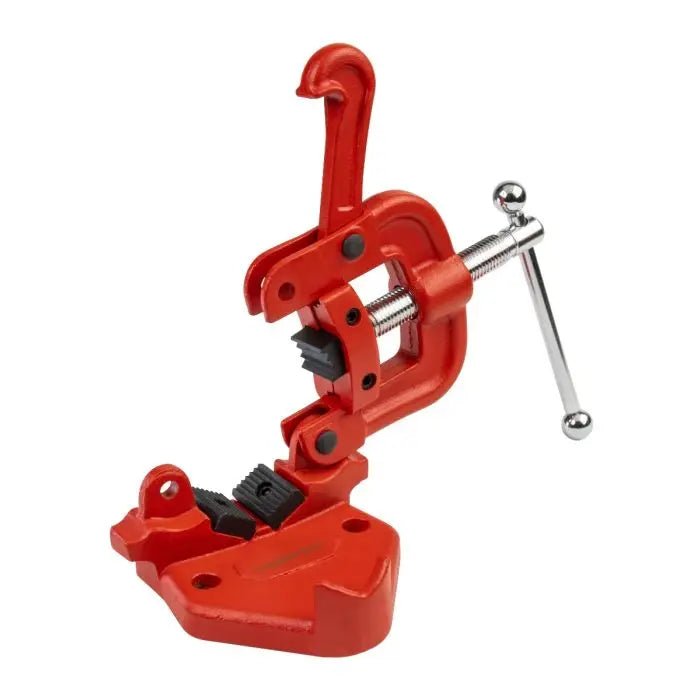 Heavy-Duty 2-Foot Bench Yoke Vise for Pipe Threading and Cutting