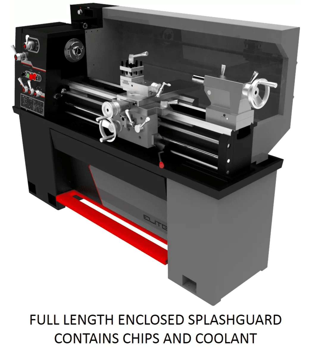 Elite E-1340VS Lathe with ACU-RITE 303 CSS DRO, Taper Attachment & Collet Closer