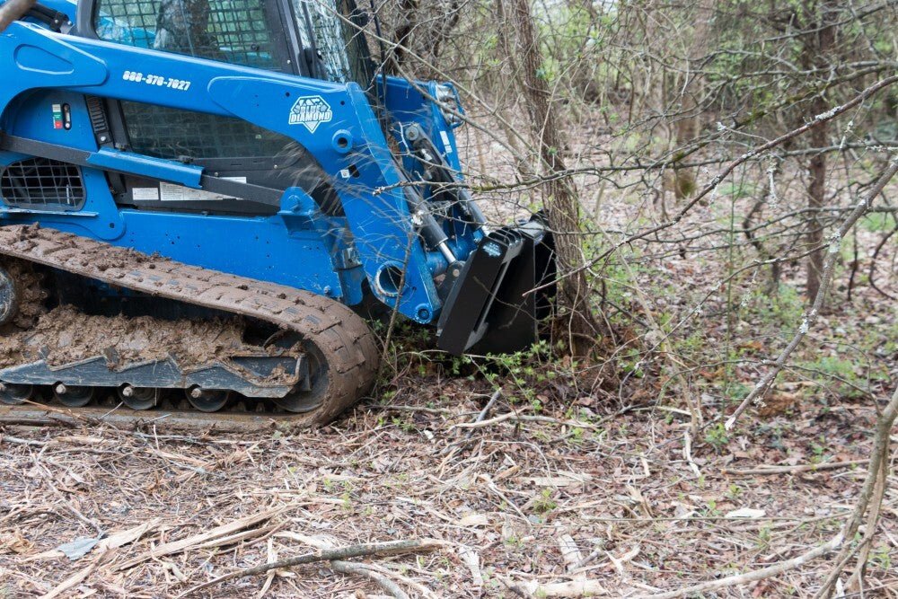Blue Diamond® Heavy - Duty Skid Steer Attachment for Permanent Tree and Shrub Grubbing