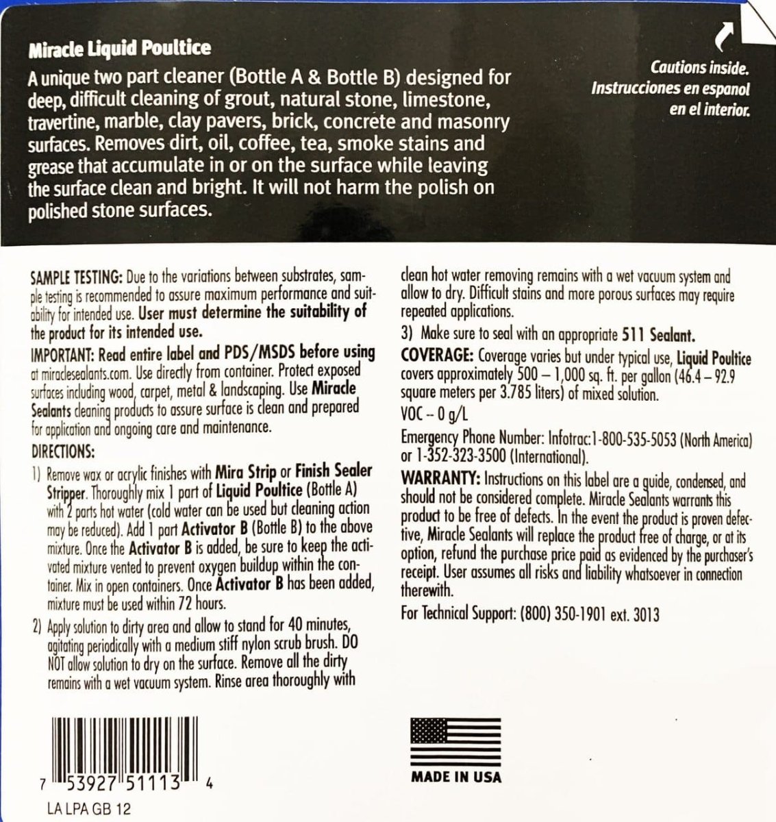 Miracle Liquid Poultice Sealant - Part A and Part B for Optimal Results
