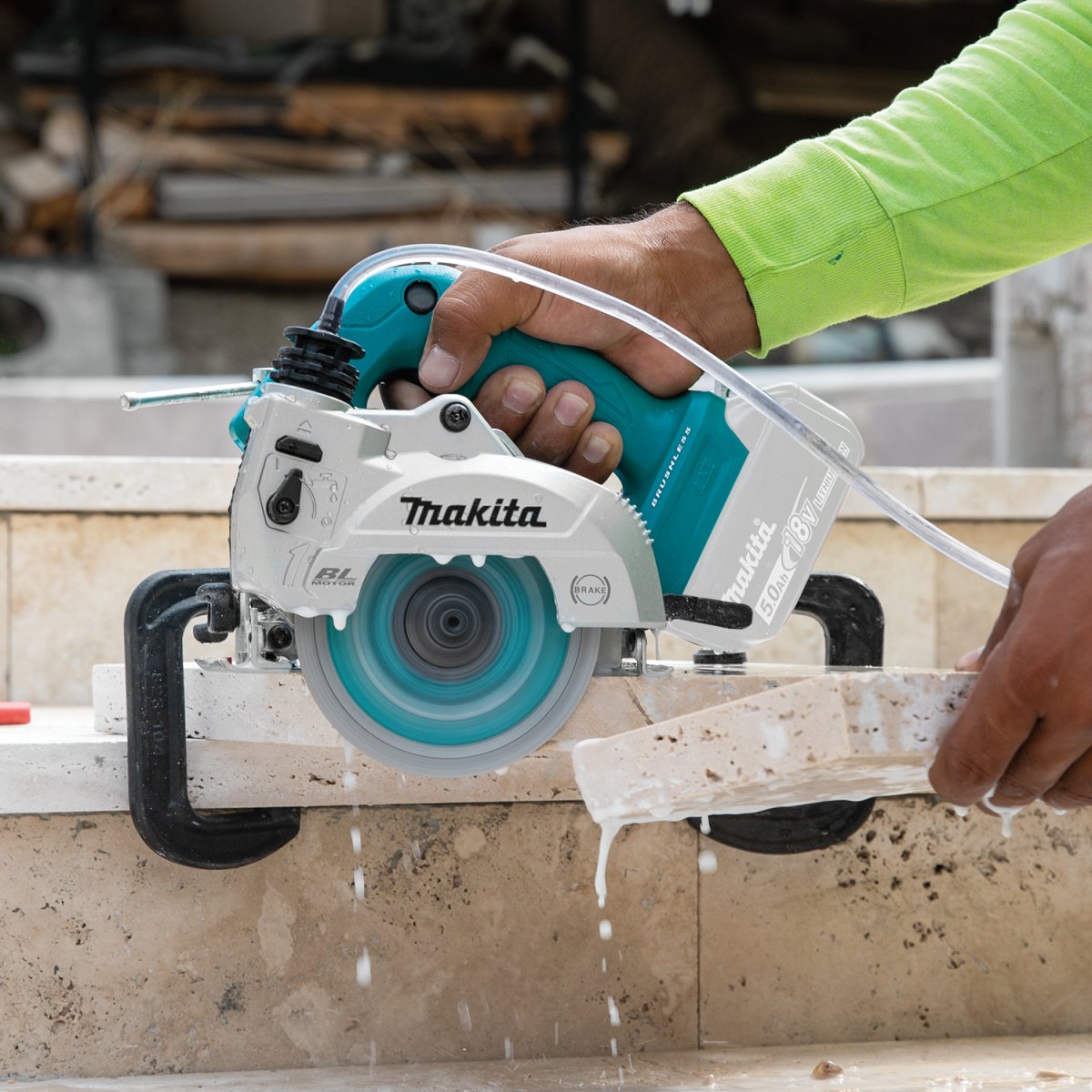 18V LXT® Lithium-Ion Powered Brushless Cordless 5-Inch Wet and Dry Masonry Cutting Saw (Tool Only)
