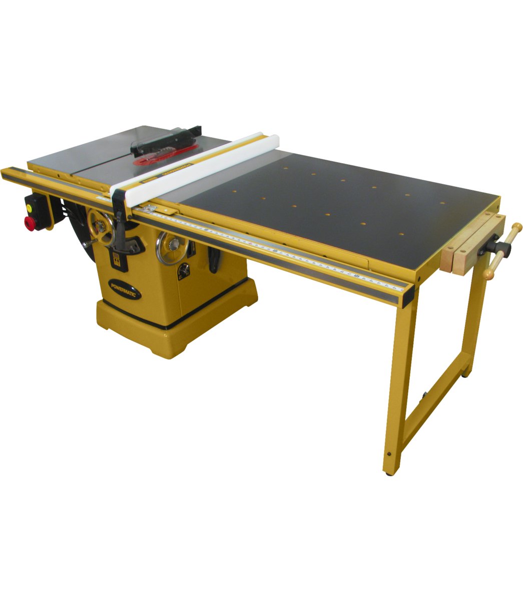Professional 5HP 3PH 230/460V 50-Inch Rip 2000B Table Saw with Accu-Fence and Workbench for Precision Woodworking