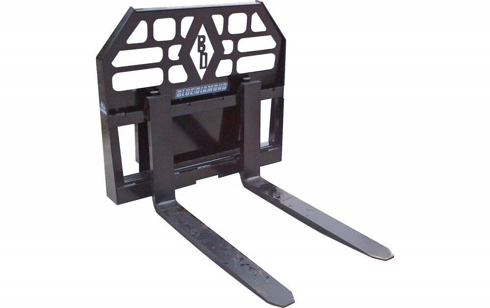 Blue Diamond Mini Pallet Forks for Mini Skid Steer and Mini Track Loaders