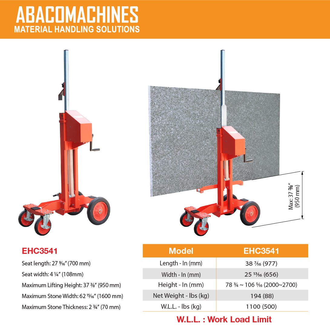 Abaco High - Performance Elevating Hand - Winch Cart for Safe Loading and Unloading of Finished Items