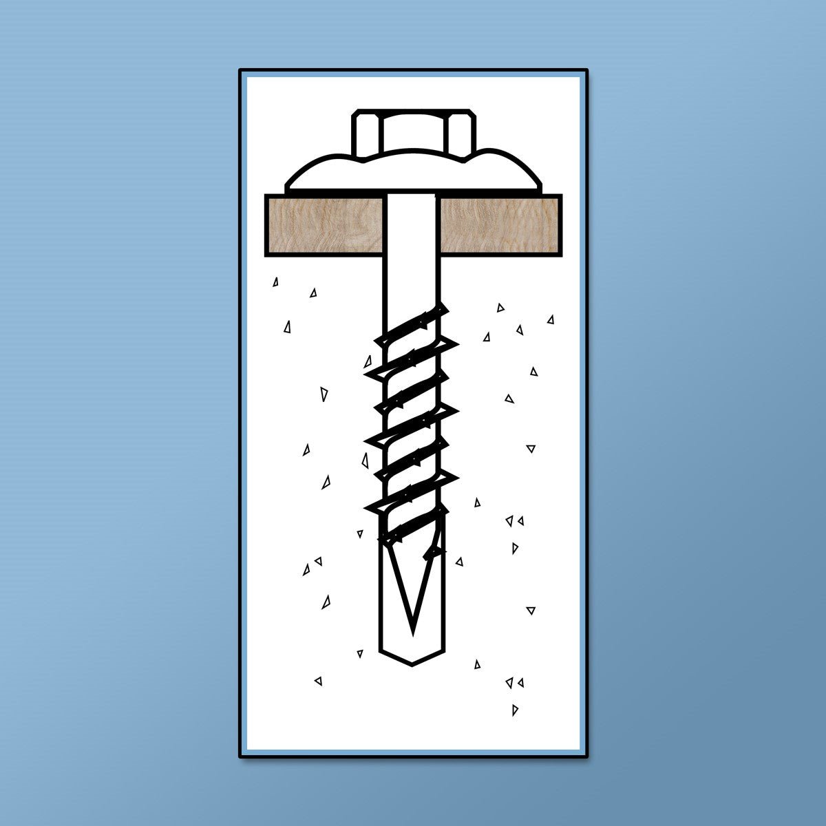 Dagger-Con Quick - Connect Hex Flange Concrete Screws with Bronze and White Coating for Concrete and Masonry Applications