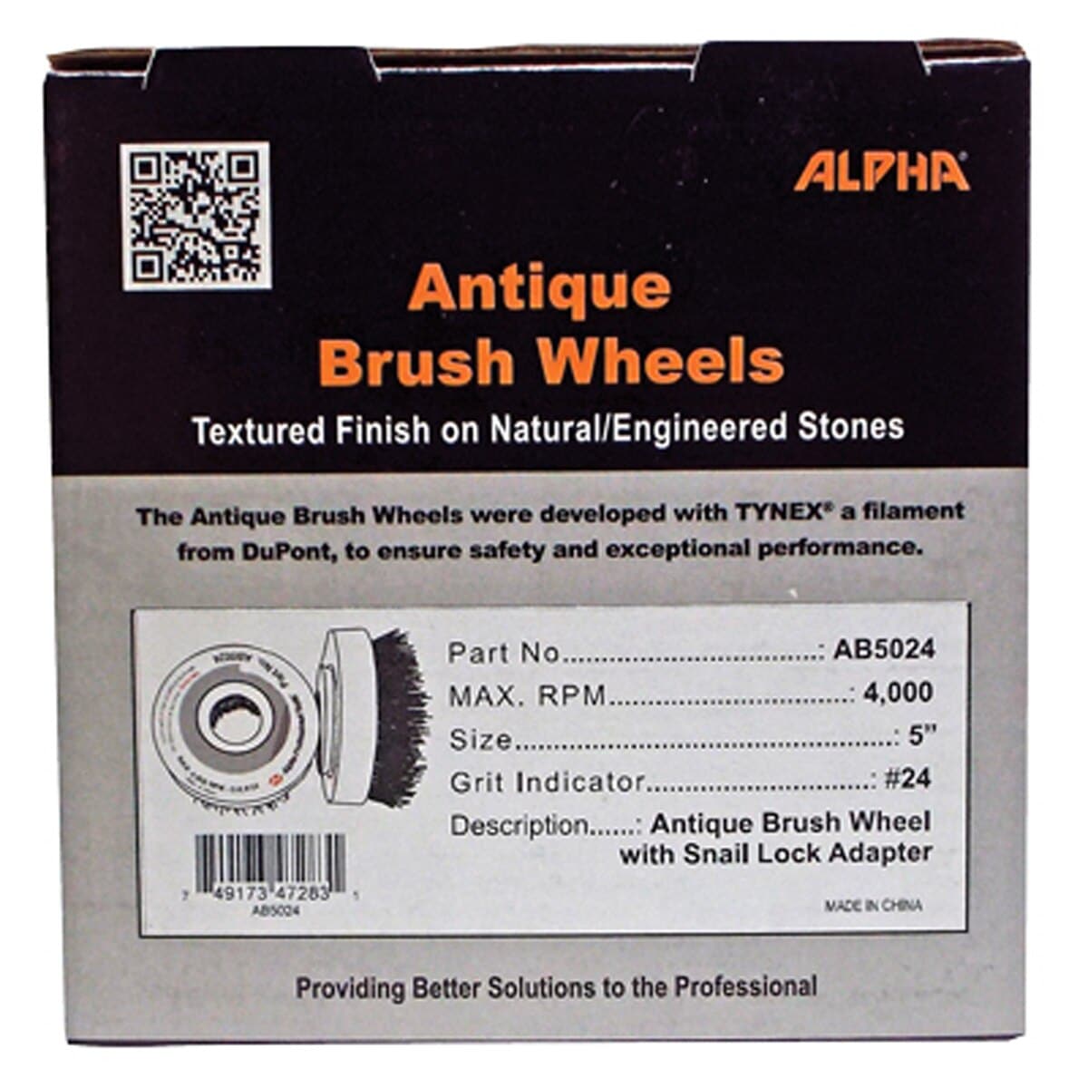 Alpha Antique Brush Wheels for Stylish Textured Finishes on Stone Surfaces