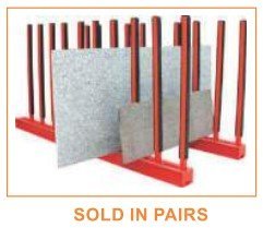 Abaco Rubber - Coated Stone Slab Storage Rack Ideal for Various Stone - Related Businesses