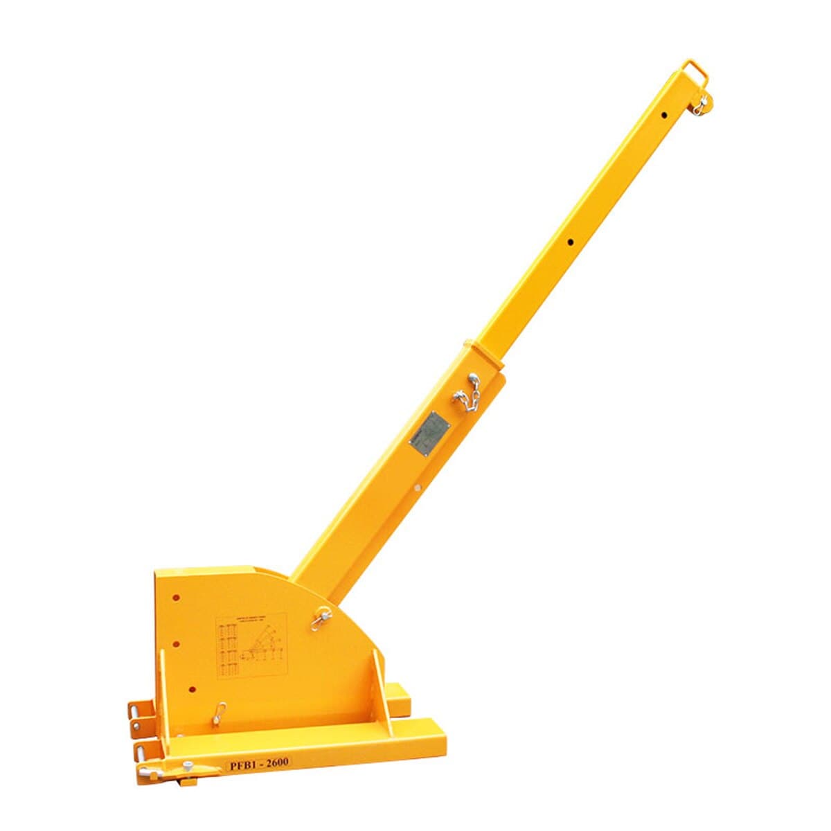 Aardwolf Adjustable Pivot Forklift Boom PFB1 - 2600 with Secure Attachment