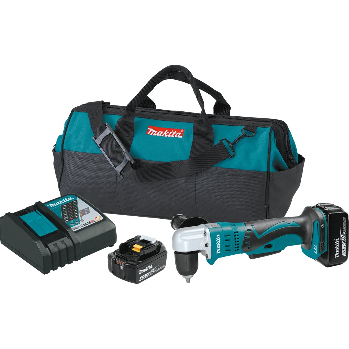 18V LXT® Cordless 3/8 Angle Drill with 3.0Ah Lithium - Ion Battery