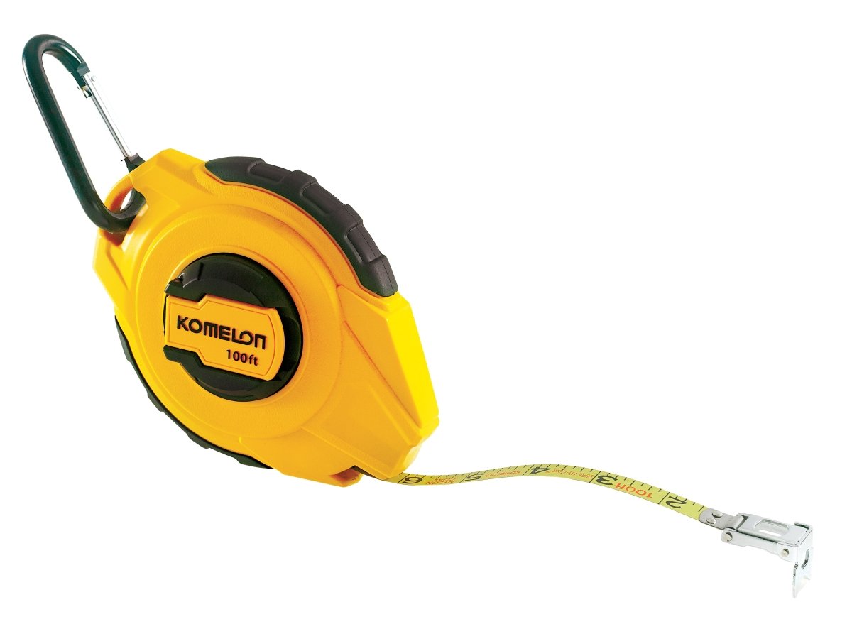 100 - Foot Long Komelon Gripper Evolution Steel Tape Measure for Precise Measurements