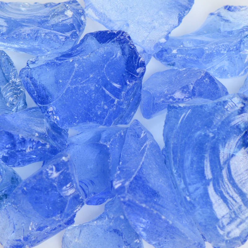 Recycled Crystal Blue Landscape Glass for Diverse Decor