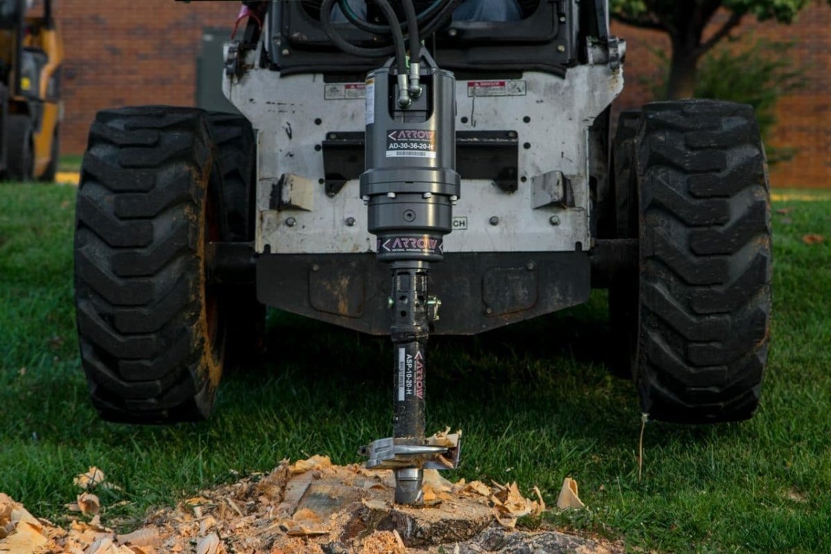 Efficient Auger-style Stump Planers for Tree Stump Removal