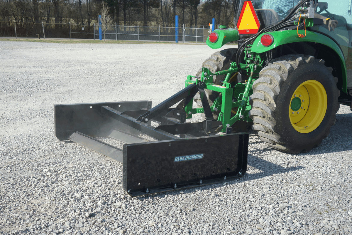 Blue Diamond Dual-Edger Tractor Grader for Multiple Ground Surface Maintenance