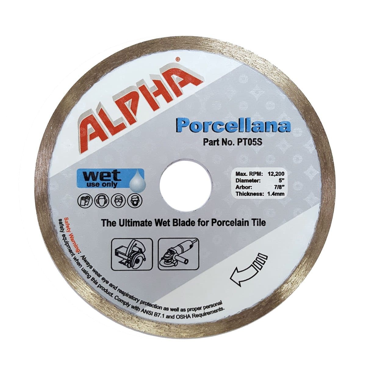 Alpha High - Performance Porcellana Diamond Blade for Tile Cutting