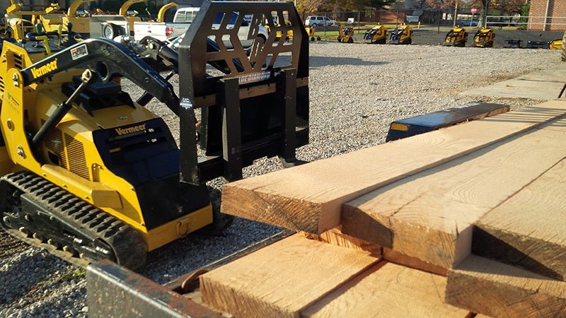 Blue Diamond Mini Pallet Forks for Mini Skid Steer and Mini Track Loaders