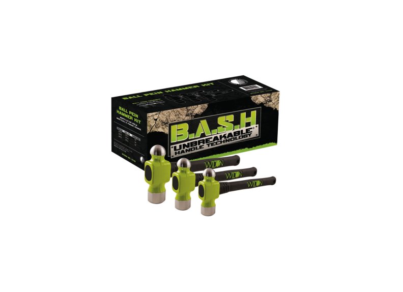 B.A.S.H® Premium Ball Pein Hammer Kit with Unbreakable Handles