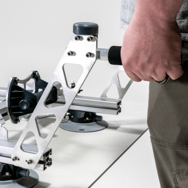 Ergonomic Handstand Kit for Safer Large Format Tile Handling
