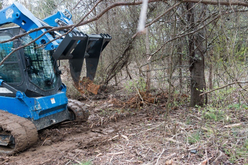 Blue Diamond® Heavy - Duty Skid Steer Attachment for Permanent Tree and Shrub Grubbing