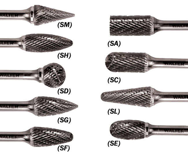 High - performance 1/4 Shank Carbide Burrs for Aluminum and Soft Metals