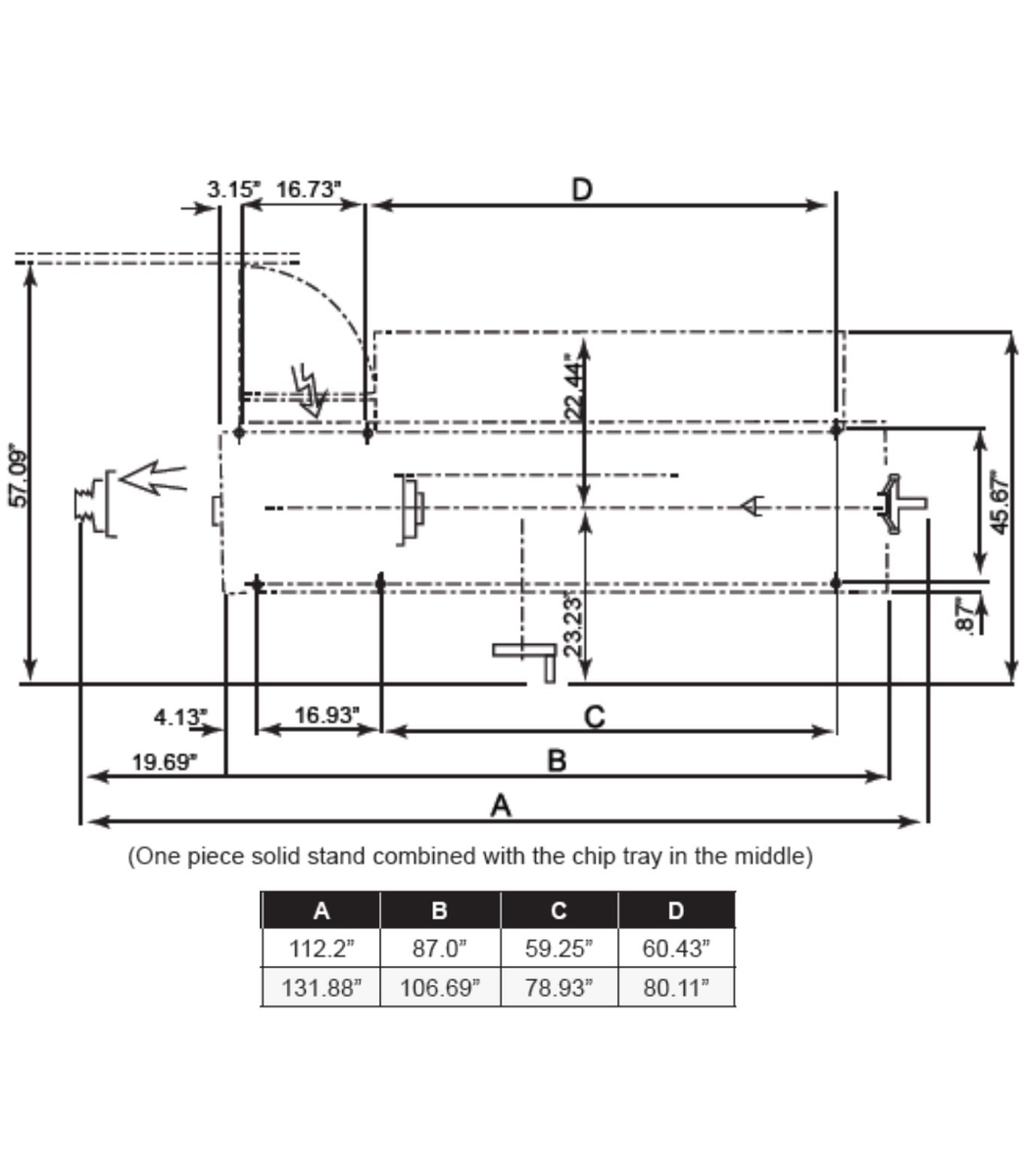 Elite Geared Head Lathe EGH - 1740 Equipped with ACU - RITE 203 Digital Read - Out (DRO) and Taper Attachment