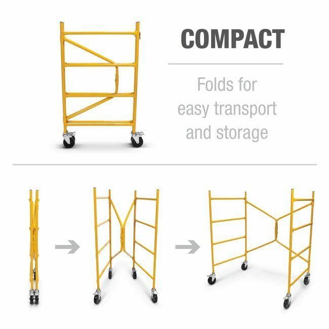 Nu-Wave Complete 4-Foot Step-Up Mobile Workstand for Professional Workspaces