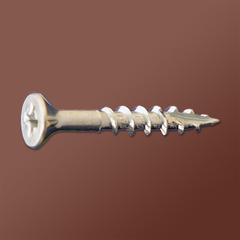 Zinc-Coated Dagger-Lok Phillips Flat Wood Screws with Nibs, Coarse Type 17