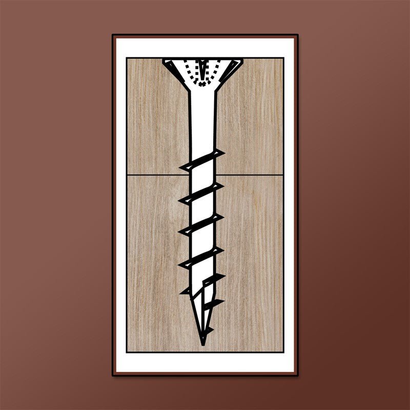 Lubricized Dagger - Lok Phillips Flat - Head Wood Screws with Nibs, Coarse Type 17