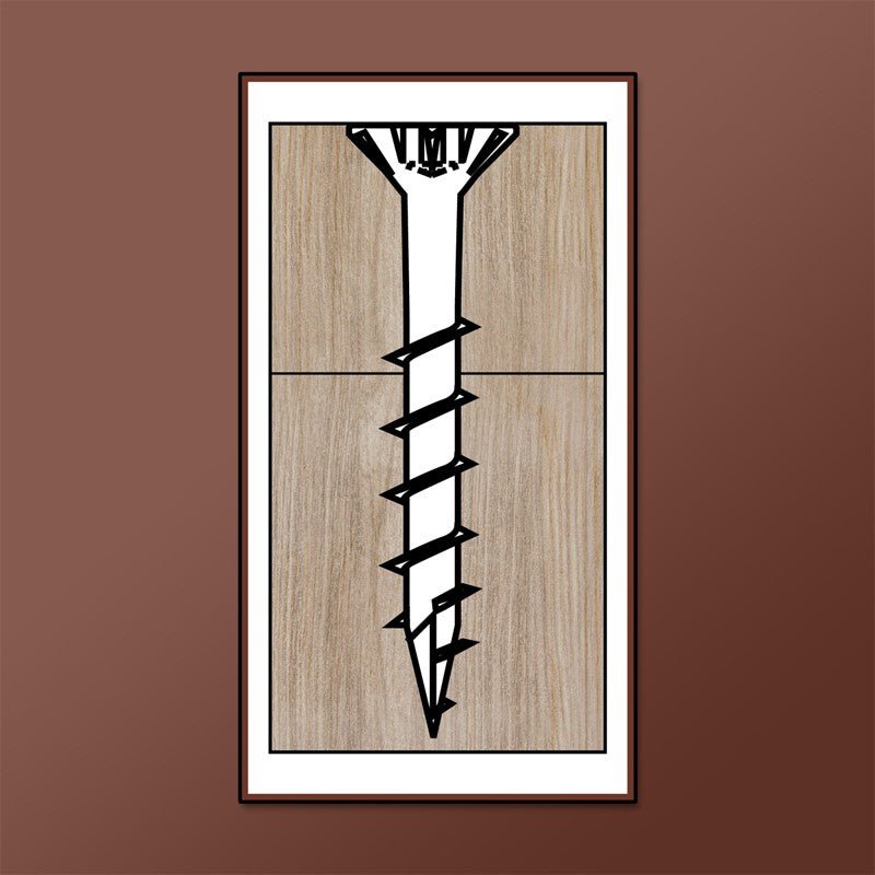 Dagger-Lok Zinc-Coated Coarse Type 17 Square Flat Wood Screws with Nibs for Woodworking