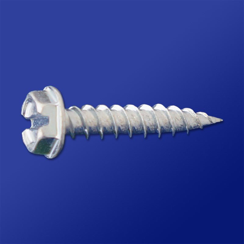 Daggerz Branded Slotted Hex Washer Head Zinc-Coated Needle Point Screws with 5/16 Hex Drive for Light Metal Applications