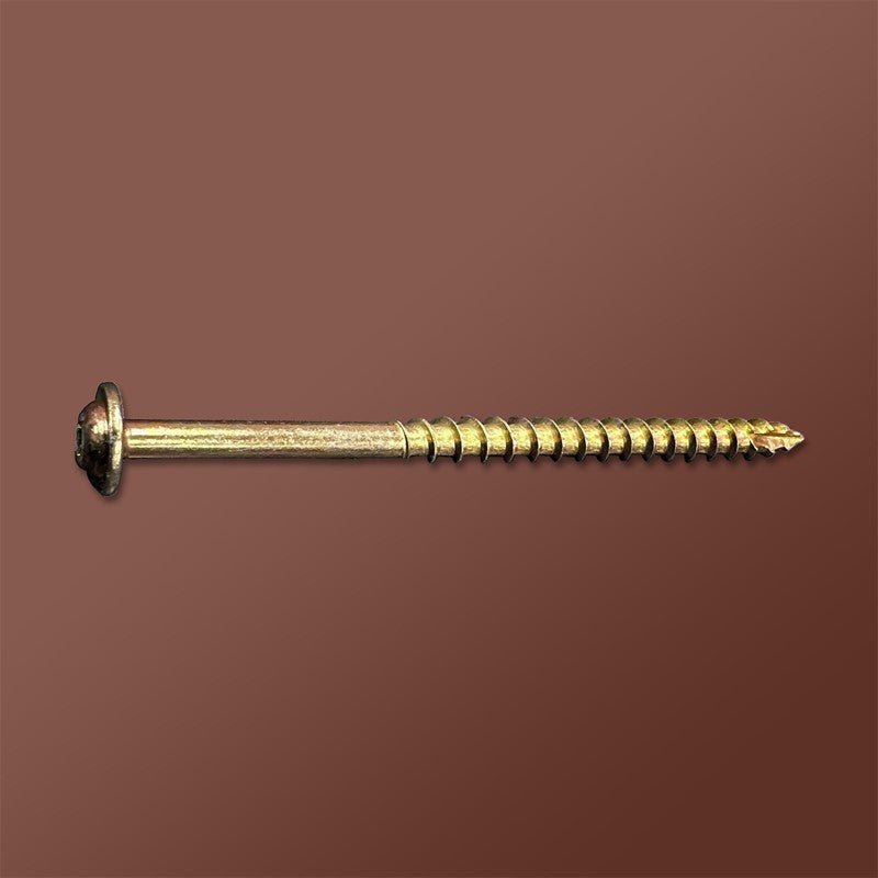 Zinc-Coated DAGGER-LOK Wood Screws with Square Round Washer and Coarse Type 17 Threads for Woodworking Applications
