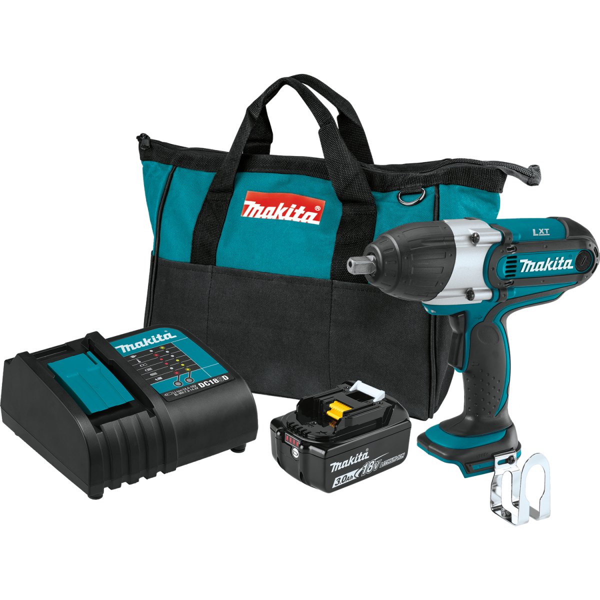 18V LXT® Lithium-Ion Cordless 1/2 Square Drive Impact Wrench for High-Torque Fastening and Loosening Tasks