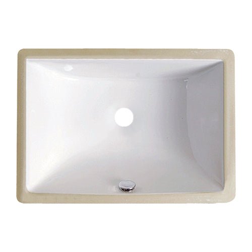20 1/4 Inch Porcelain Undermount Rectangle Bathroom Lavatory Sink