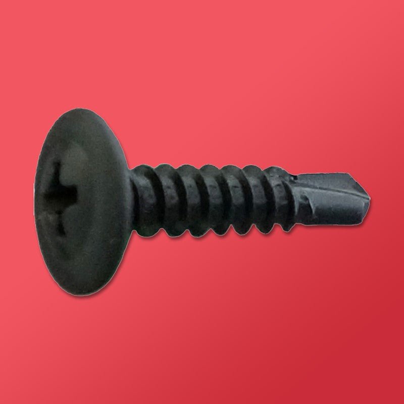 8-Inch DAGGERZ Branded Wafer Self-Drilling Screws with Phillips Modified Truss Head and Phosphate Finish for Metal Applications